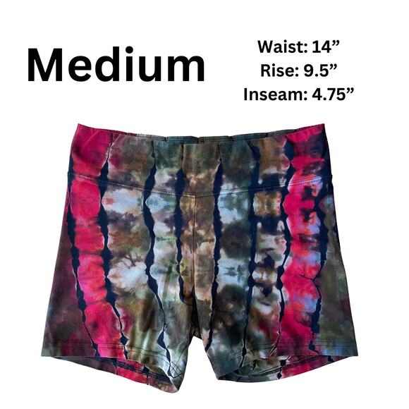 Ice Dyed Yoga Set - Top and Shorts - Bold Vibrant Unique - (Women's Medium) - Picture 7 of 10